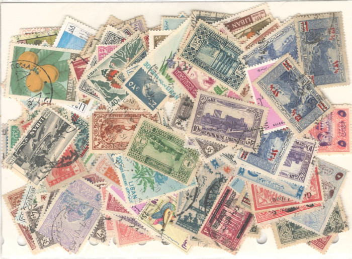 LIBAN.Lot peste 130 buc. timbre stampilate