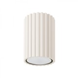 Lampă De Tavan Karbon Bej Din Aluminiu, 1 Bec Tub Minimalist De Interior.