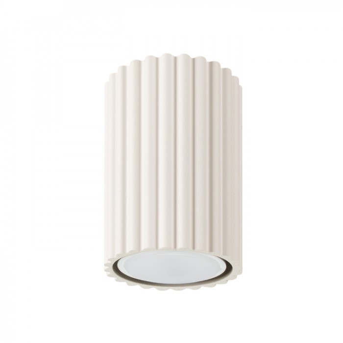 Lampă De Tavan Karbon Bej Din Aluminiu, 1 Bec Tub Minimalist De Interior.