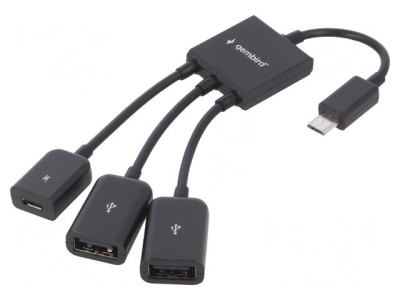 Adaptor USB Dual Micro USB și USB A foto