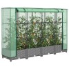 VidaXL Strat &icirc;nălțat cu husă de seră, aspect ratan, 160x40x123 cm 4015854