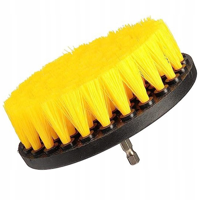 Perie curatare auto, 10cm, Negru/Galben