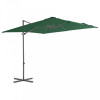 Umbrela suspendata cu stalp din otel, verde, 250 x 250 cm GartenMobel Dekor, vidaXL