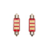 Set 2 becuri LED SOFIT 39 mm 12V, 12 SMD, lumina rece, Breckner Germany
