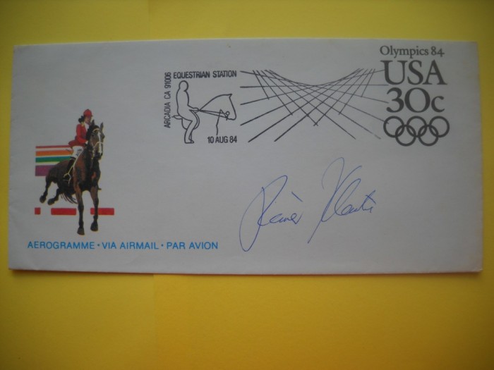 HOPCT PLIC AEROGRAMA SUA- NR 296-ECHITATIE 1984 ARCADIA -OLIMPICA-NECIRCULATA