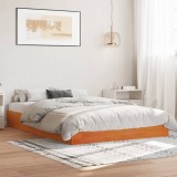 VidaXL Cadru pat fără saltea, maro ceruit, 120x200 cm, lemn masiv pin
