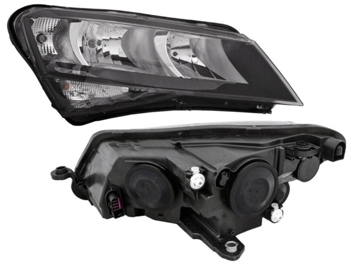 Far SKODA SUPERB (3V), 05.2015-06.2024, partea dreapta, TYC, cu daytime running light; H7+H7+PWY24W+W16W; electrical; cu motor; halogen,