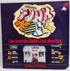 Various &lrm;&ndash; Original Punk Rock - Live From The CBGB&#039;s Club, New York - The Home Of Punk Rock NM / VG+ dublu vinil Atlantic Germania 1976
