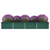 Strat &icirc;naltat de gradina, verde, 320x80x45 cm otel galvanizat GartenMobel Dekor, vidaXL