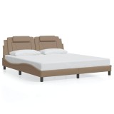 Cumpara ieftin Cadru de pat, Viana, fara saltea, cappuccino, 180x200 cm, piele ecologica