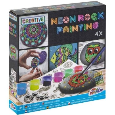 Set pictura pe pietre Neon 19 piese Grafix GR200052 foto