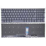 Tastatura Laptop, Lenovo, IdeaPad Slim 5 16ARP10 Type 83HU, iluminata, gri, layout US