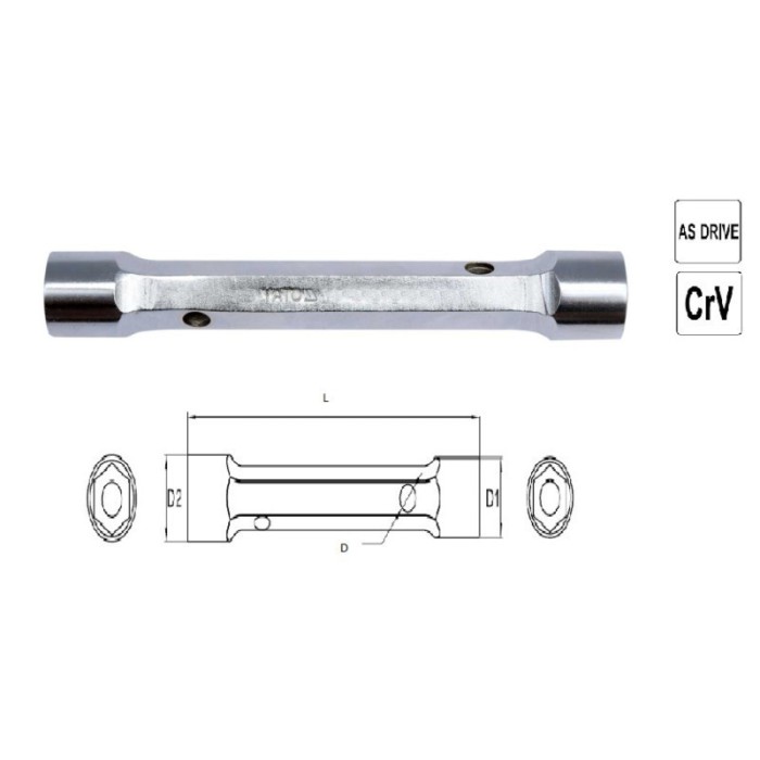 YATO Cheie pentru tevi 20X21 mm