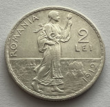 2 Lei 1912, Argint, Carol I, Romania