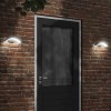 VidaXL Lămpi exterioare de perete cu LED 2 buc. negru, aluminiu turnat