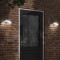vidaXL Lămpi exterioare de perete cu LED 2 buc. negru, aluminiu turnat