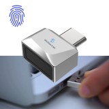 Cititor de amprente USB-C model U10, securitate avansata, carcasa metalica, recunoastere amprenta 360&deg;, inregistrare pana la 10 amprente, portabil, co
