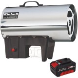 Einhell GE-HG 18/370 Niro Li PXC - Tun de caldura 37 kW 1000 m3/h + Acumulator Li-Ion 18 V 4 Ah