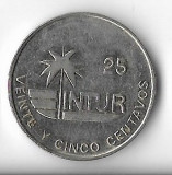 Moneda 25 centavos 1989 - Cuba, America Centrala si de Sud, Cupru-Nichel