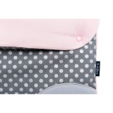 Cumpara ieftin Portbebe Womar Zaffiro Elefant KO-BWZF-04EL, Roz/Gri, Broderie, 40x80cm, Carucior/Leagan/Patut, Orificii Centuri Siguranta