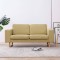 vidaXL Canapea cu 2 locuri, verde, material textil 281387