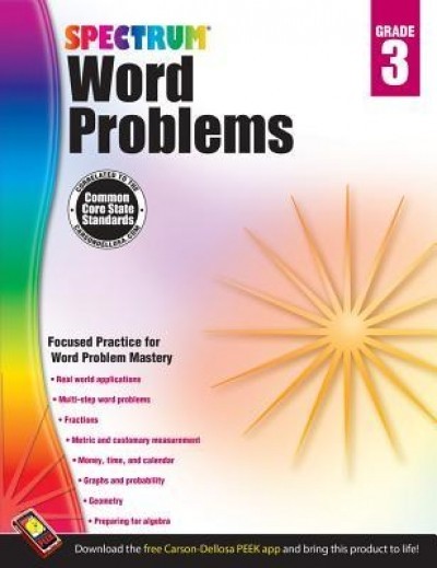 Spectrum Word Problems, Grade 3