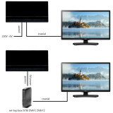 Cumpara ieftin Antena DVB-T2 PNI TV801 cu amplificator, pentru semnal TV digital 30dB FM/VHF/UHF de interior compatibila cu PNI TV901, cablu 4 m