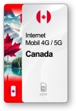 ESIM Internet Canada, valabil 15 zile, trafic Nelimitat, Premium