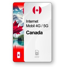 eSIM Internet Canada, valabil 7 zile, trafic 1 GB, Standard