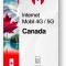 eSIM Internet Canada, valabil 15 zile, trafic Nelimitat