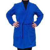 Cumpara ieftin Halat Polar Indigo Damă, Moale și Confortabil, Fabricat &icirc;n Rom&acirc;nia, Guler &Icirc;ntors, M&acirc;neci Lungi, Poliester Calitate Superioară
