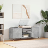 Gossi dulap pentru discuri gri beton, 121x38x48 cm, lemn prelucrat