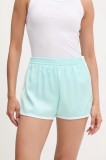 Adidas Originals pantaloni scurți 3-Stripes culoarea turcoaz, cu imprimeu, medium waist, JD3123