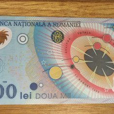 Romania - bancnota de colectie istorica - 2000 lei 1999 - eclipsa - impecabila !