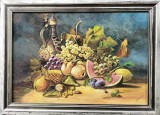 &bdquo;Fructe&rdquo; &ndash; pictură de Liviu Rusan (1931-1981), Natura statica, Ulei, Realism