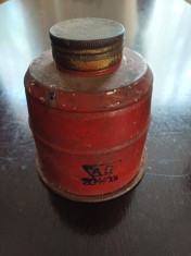 NI87 Filtru pentru mască rom&acirc;nească contra gazelor model M35, interbelică, fabricant AG, an de fabricație 1939