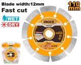 Cumpara ieftin Disc Diamantat Segmentat 130mm Compatibil cu WLC30001, Ingco DMD011301