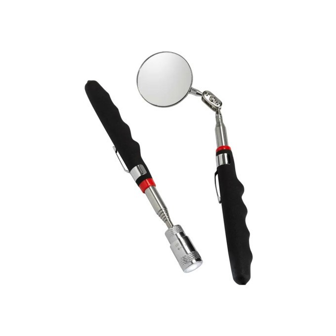 Set scule pentru inspectie Magnet telescopic cu LED + Oglinda telescopica