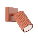 Lampă De Perete Karbon Ocru Roșu Aluminiu, 1 Bec Tub Minimalist De Interior.