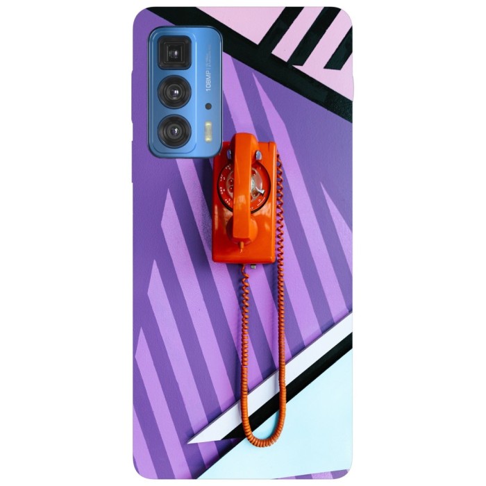 Husa compatibila cu Motorola Edge 20 Lite model Retro red phone, Silicon, TPU, Viceversa