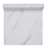 Folie Autoadeziva Marmura Alba 60x300 cm pentru Bucatarie si Mobilier