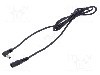 Cablu alimentare DC, DC 5,5/2,1 soclu, DC 5,5/2,5 mufa, negru, 1,5m, WEST POL - A25-C21-C100-150BK