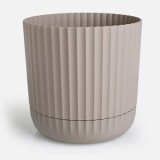 Ghiveci Flori din Plastic cu Farfurie Integrata Bej - Set de 4, CMCLASS