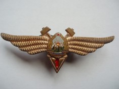 ROMANIA - INSIGNA MILITARA AVIATIE - TEHNIC DE AVIATIE CL. 1, MODEL 1968, RSR, IM1.180