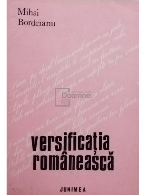 Mihai Bordeianu - Versificatia romaneasca (editia 1974) foto