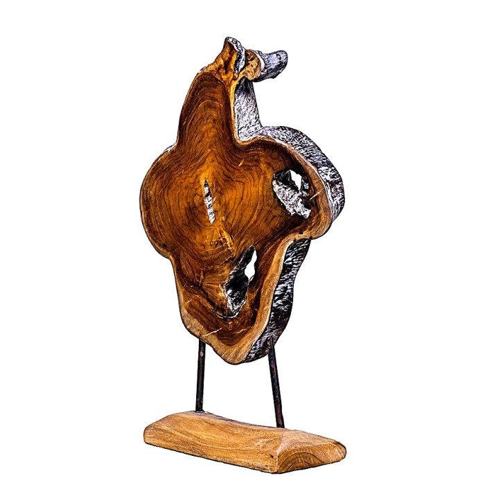 Obiect decorativ din lemn indonezian Sulawesi Bird, L