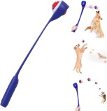 Jucarie de aruncare pentru caini OYEYE, plastic, albastru/rosu/alb, 49,3 x 6,8 x 6,9 cm