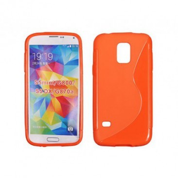 HUSA SILICON S-LINE SAM GALAXY S5 MINI G800 ORANGE foto