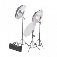 Set lumini studio 24 W cu trepiede &amp;amp; umbrele foto