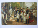 Carte poștală necir.Napoleon-Bonaparte și regina Prusiei la Tilsit/Kaliningrad